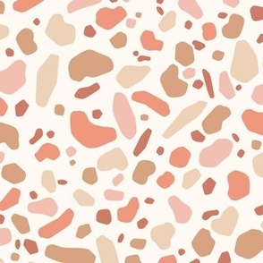 Earth Tone Terrazzo: Pink & Browns (Large Scale)
