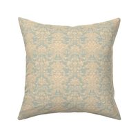 Dollhouse Damask - Gold on Blue