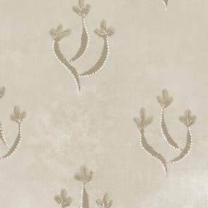 Garden formal simple floral triplet - taupe flowers