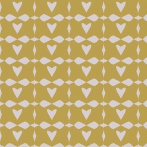 Papercut hearts in yellow