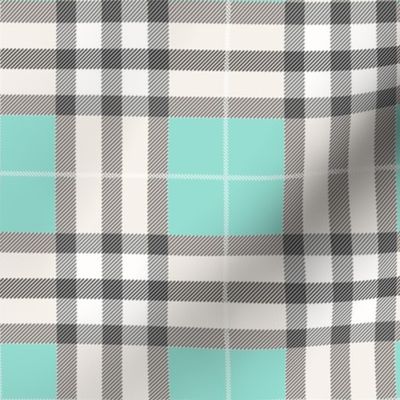 Blue Plaid Pattern with Dashed Lines