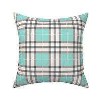 Blue Plaid Pattern with Dashed Lines