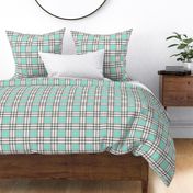 Blue Plaid Pattern with Dashed Lines