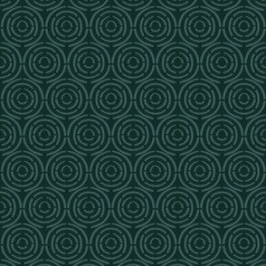 Small Geometric Abstract Broken Line Circles Dark Green