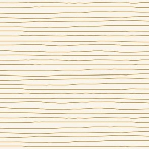 Medium Hand-drawn Irregular Line Stripes Gold Beige