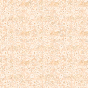 Block Print Floral Peaches and Cream_MINI