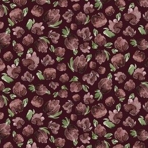 Mini - Burgandy Berries - Deep Burgundy