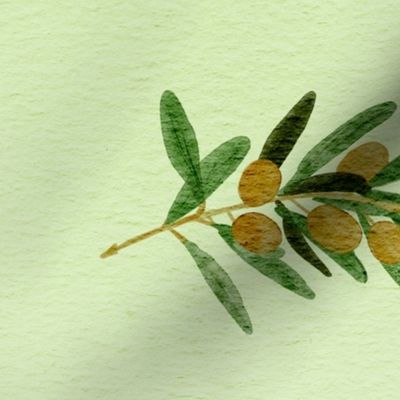 Italian Ville - Olive Branches - Green