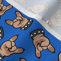 Rock And Roll Paws - Doggy Rock N Roll Sign - blue - LAD23
