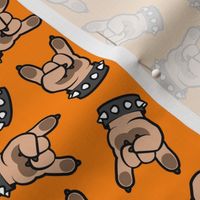 Rock And Roll Paws - Doggy Rock N Roll Sign - orange - LAD23