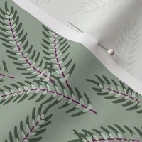 Fir Leaf - Grey, Green