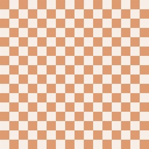 Caramel and neutral checkerboard 1x1 xs