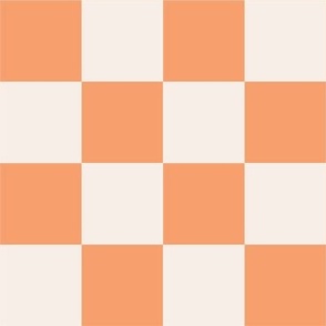 Orange and neutral checkerboard 