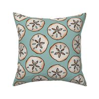 Sand Dollar Watercolor - Teal