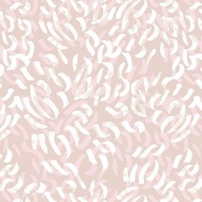 PAINTED BRUSHSTROKE ABSTRACT TEXTURE-PEACH NUDE WHITE COMBO