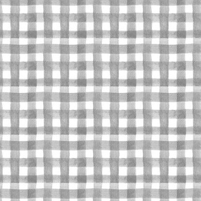 watercolor gingham gray - small