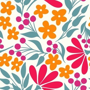 Colorful Flowers, Summer Floral Print