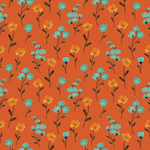 Floral Fall Autumn Pattern 12 smaller scale