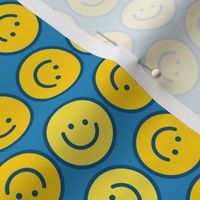 Smiley Face, Happy Face, Retro Happy Face Happy Faces, Blue and Blue