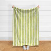 Watercolour Candy Stripe Spring Green large 2 inch stripes