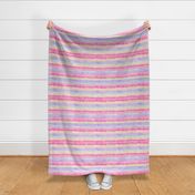 Modern Boho Tie Dye Pastel Ombre Rainbow Stripes Art 07 Smaller Scale