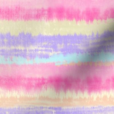 Modern Boho Tie Dye Pastel Ombre Rainbow Stripes Art 07 Smaller Scale