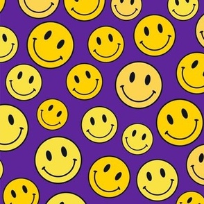 Smiley Face, Happy Face, Retro Happy Face Happy Faces, Purple