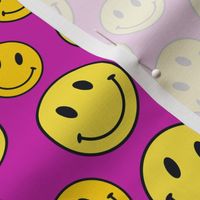 Smiley Face, Happy Face, Retro Happy Face Happy Faces, Bright Pink