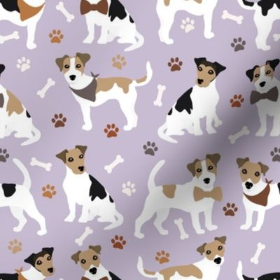 Jack Russell Terrier Paws and Bones Purple