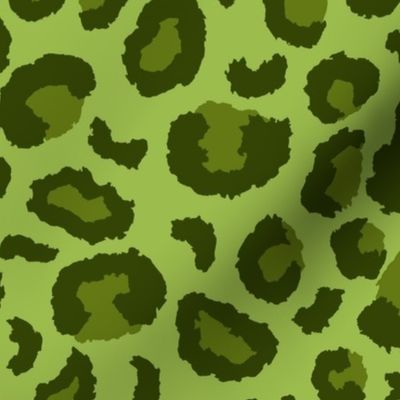 Medium green leopard print