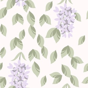 Lilac & Spring Green Leaves // Regency Little Girl // JUMBO