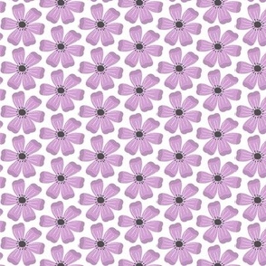Purple Floral // Purple Flower Fabric, SMALL scale 