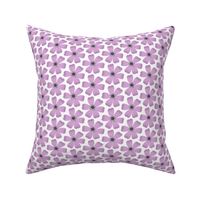 Purple Floral // Purple Flower Fabric, MEDIUM scale 