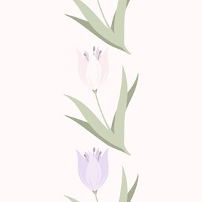 Tulip Stripe // Lavender, Light Pink, Spring Green // Little Girl // JUMBO