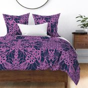 oversized lace print in purple colors by rysunki_malunki