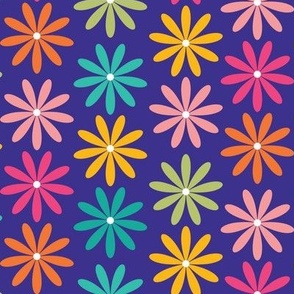 Just Simple Flowers-Retro Rainbow