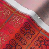 Ikat Adinkra in Orange and Reds