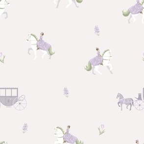 Regency Horseback & Carriage Ride // Little Girl Lavender // Medium  