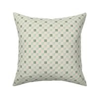 Neutral Block Pattern – Cream, Light Minty Green and Green Plaid Fabric, Gender Neutral Fabric (block H) small scale
