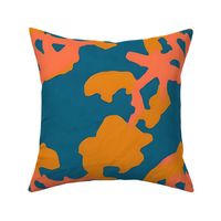 Coral me Happy-Modern contemporary design with orange blue coral