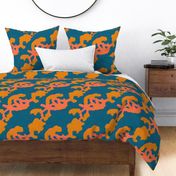 Coral me Happy-Modern contemporary design with orange blue coral