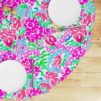 Abstract floral pattern in preppy colors