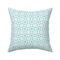 teal geometric overlapping circles