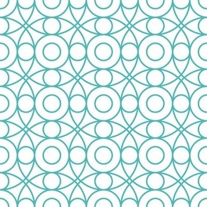 teal geometric overlapping circles