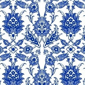 Kentucky colors - 1888 Persian Design by Albert Racinet - Wildcat Blue on White