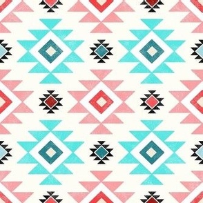 Small Scale Aztec Geometric on Ivory