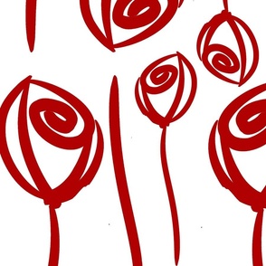 rosebud roses red