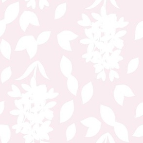 Lilac & Lavender // White on Light Pink // Regency Little Girl // Medium