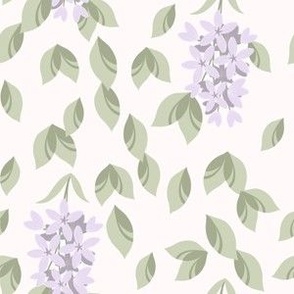 Lilac & Spring Green Leaves // Regency Little Girl // Medium