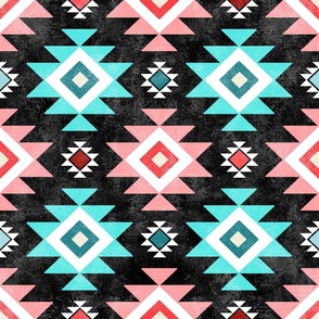 Large Scale Aztec Geometric on Black